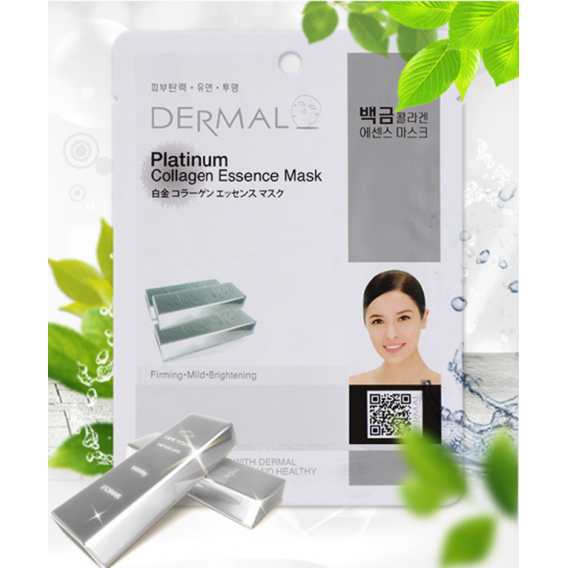 Obrázok pre Dermal Platinum Collagen Essence pleťová maska 23g