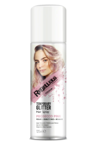 Obrázok pre Rebellious Prosecco Pink Glitter Hairspray - flitrový sprej na vlasy Ružový 125 ml