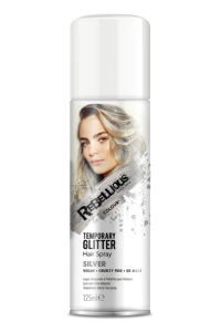 Obrázok pre Rebellious Silver Glitter Hairspray - flitrový sprej na vlasy STRIEBORNÝ 125 ml