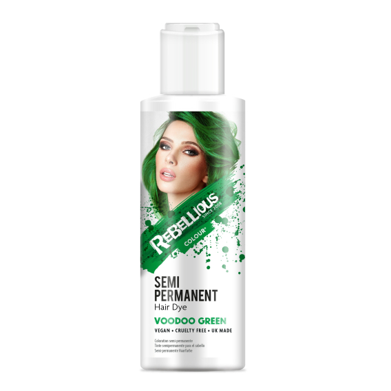 Obrázok pre Rebellious farba na vlasy Woodoo Green 56 100 ml