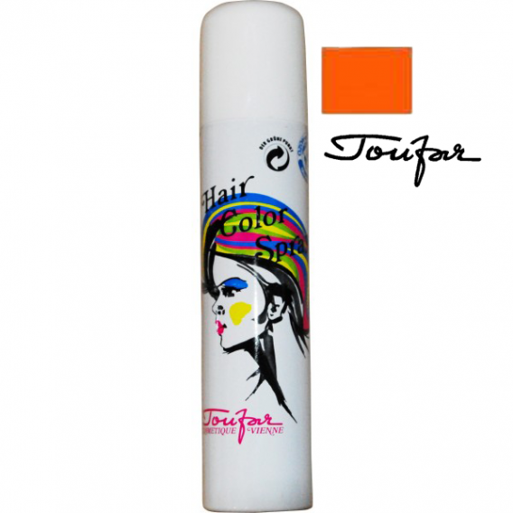 Obrázok pre Toufar Hair Color spray farebný a glitrový lak na vlasy Oranžový 125ml