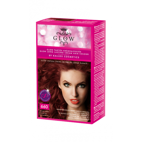 Obrázok pre Kallos Glow farba na vlasy nr. 660 granátovo červená 40ml