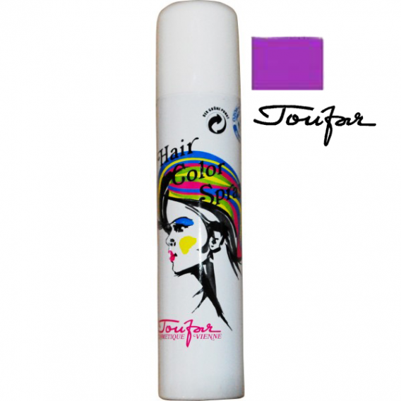 Obrázok pre Toufar Hair Color spray farebný a glitrový lak na vlasy Fialový 125ml