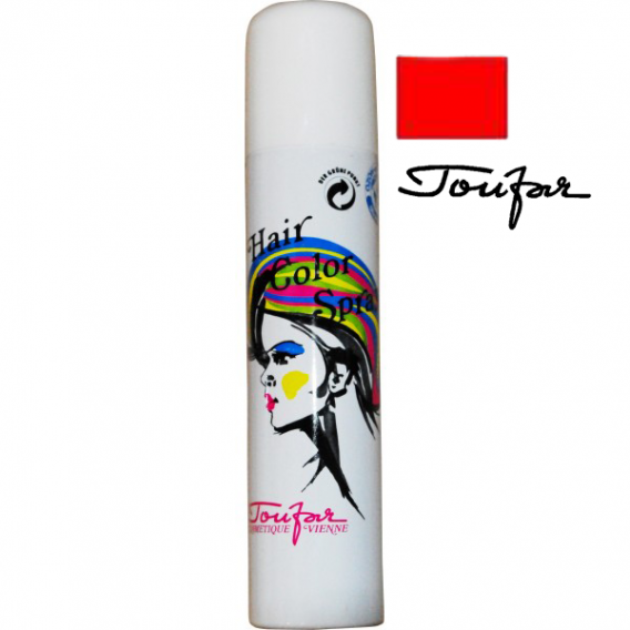 Obrázok pre Toufar Hair Color spray farebný a glitrový lak na vlasy Červený 125ml
